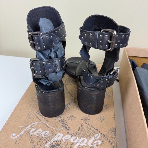 Brand New Free People Happiness Heeled Cowboy Brown Sandals size EU 37 - Picture 9 of 12